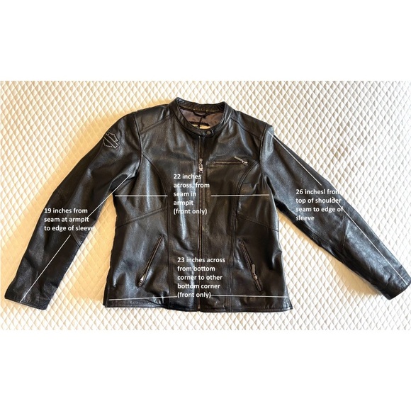 Harley Davidson Leather Jacket Embellished Womens Size XL (2011) New w Tag - Picture 5 of 7